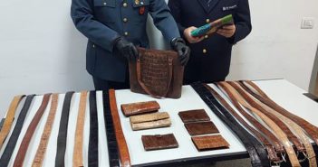 Atterra a Catania con 8.000 euro di accessori in coccodrillo senza documentazione: sequestro e multa