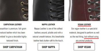 What’s the matter with you Dr. Martens? In their review of materials, they add “Vegan Leather”. There is no Vegan Leather though!