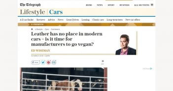 The Telegraph looks down on leather: “Cars with no leather interiors are better”. But UK Leather Federation put it in its place: “Ignorant”