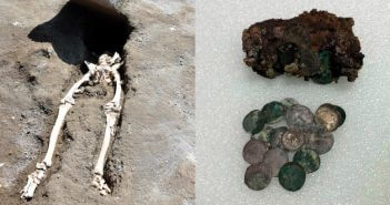 Leather tales. Pompeii’s last fugitive (76 A.D.) found beside 20 coins, his home key and a leather bag