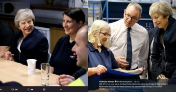 Theresa May tra i bottali di Bridge of Weir Leather per difendere Brexit: ma in Scozia spira un vento ostile